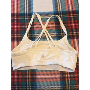 Athleta White Crisscross Sports Bra
